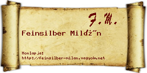 Feinsilber Milán névjegykártya